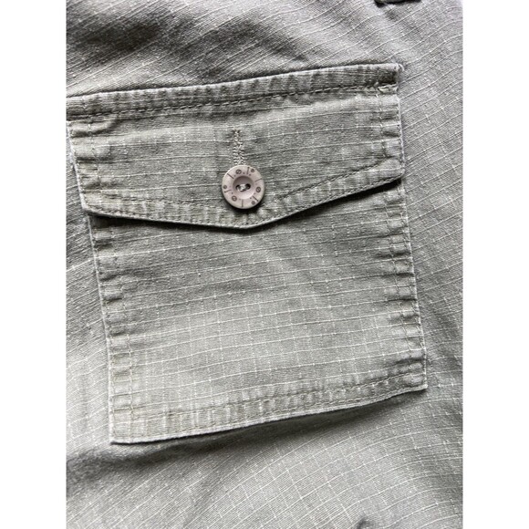 Vtg Y2K L.E.I. Crop Cargo Pants Size 7 Green Ripstop Paratrooper Utility 2000s - Picture 6 of 15